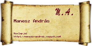 Manesz András névjegykártya