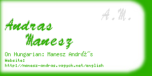 andras manesz business card